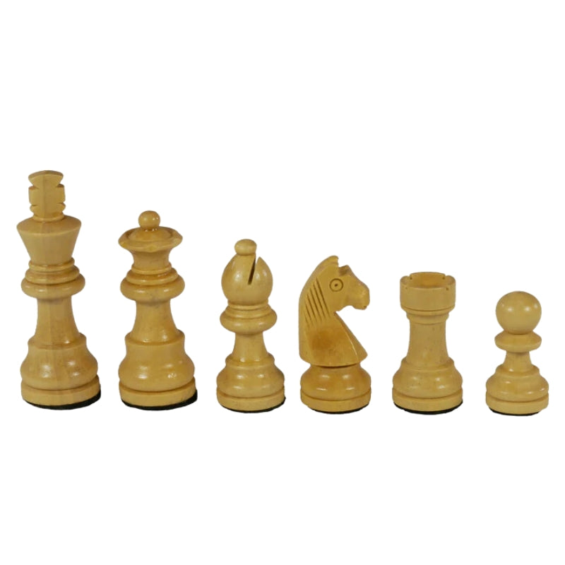 Chess Pieces: Sheesham & Boxwood German Knight Chessmen - 2.5" King