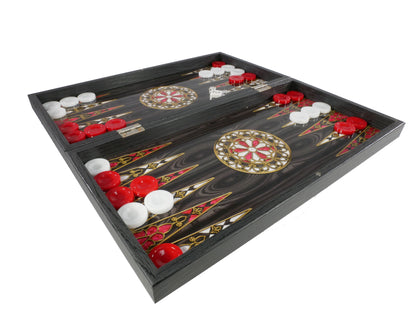 Backgammon Set: Deluxe Pistachio Cluster Decoupage - 19"