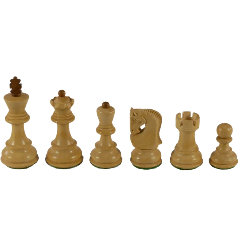 Chess Pieces: Sheesham & Boxwood with Opposite Tops - 3" King