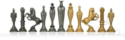 Chess Pieces: Brass & Nickel Renaissance Chessmen - 5.5" King