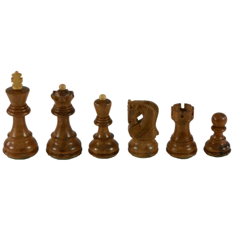 Chess Pieces: Sheesham & Boxwood with Opposite Tops - 3" King