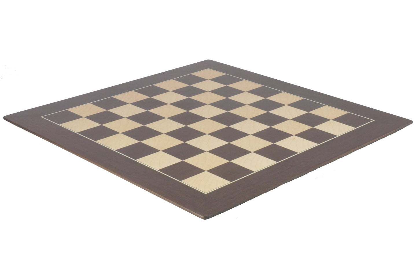 Chess Board: Beveled Base Walnut & Sycamore - 19.75"