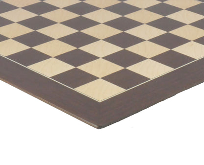 Chess Board: Beveled Base Walnut & Sycamore - 19.75"