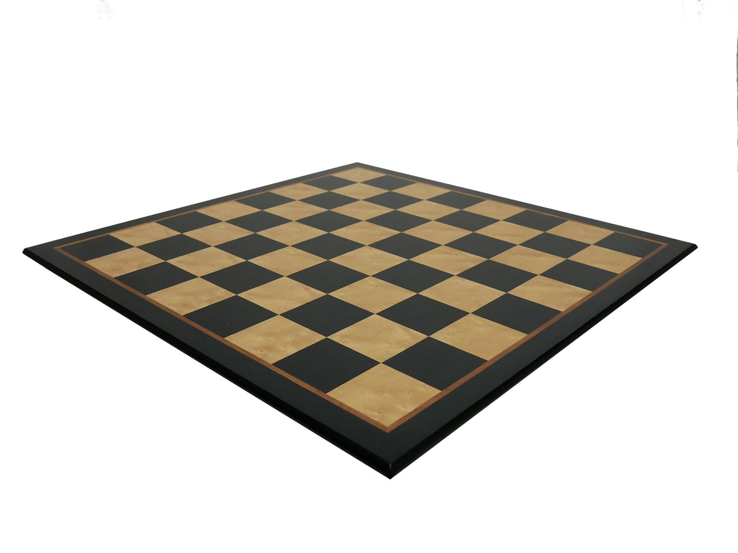 Chess Board: Black & Birdseye Maple Veneer - 22"