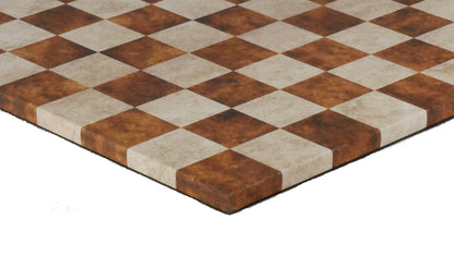 Chess Board: Blue & White Faux Leather - 14.5"