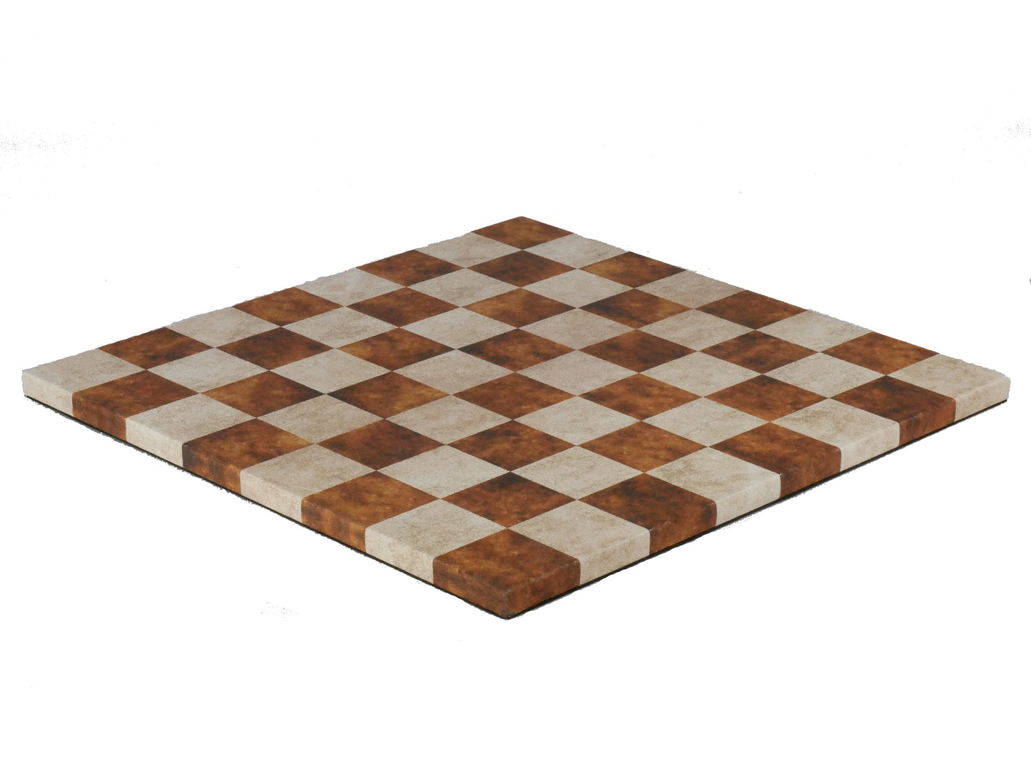 Chess Board: Blue & White Faux Leather - 14.5"