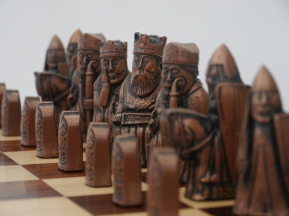 Chess Pieces: Silver & Copper Finish Isle of Lewis Chessmen - 3.5" King