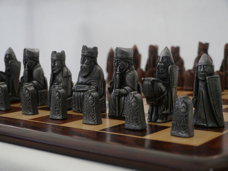 Chess Pieces: Silver & Copper Finish Isle of Lewis Chessmen - 3.5" King