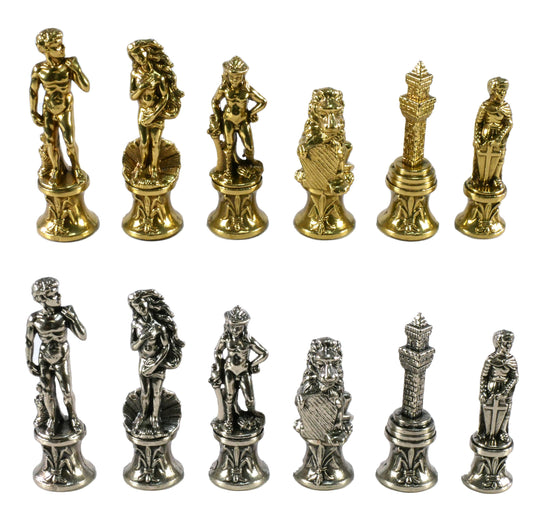 Chess Pieces: Florence Metal Chessmen - 3.25" King