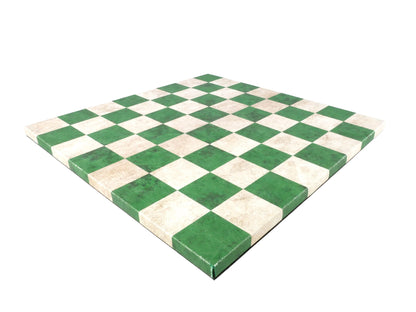 Chess Board: Blue & White Faux Leather - 14.5"