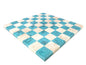 Chess Board: Blue & White Faux Leather - 14.5"