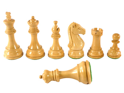 Chess Pieces: Acacia Wood & Boxwood Chess Pieces - 4” King