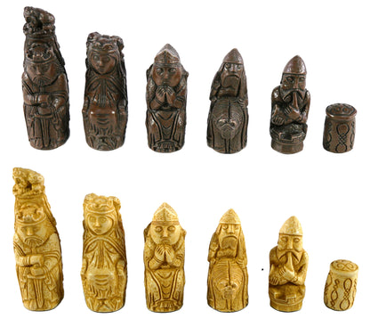 Chess Pieces: Marble & Resin Medieval Chessmen - 3.75"