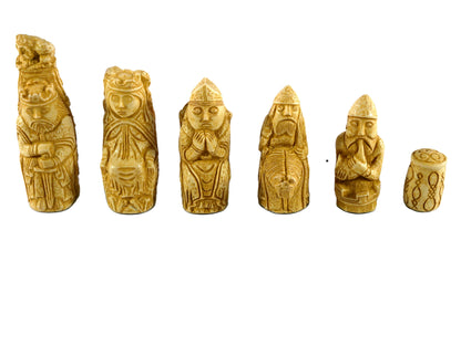 Chess Pieces: Marble & Resin Medieval Chessmen - 3.75"