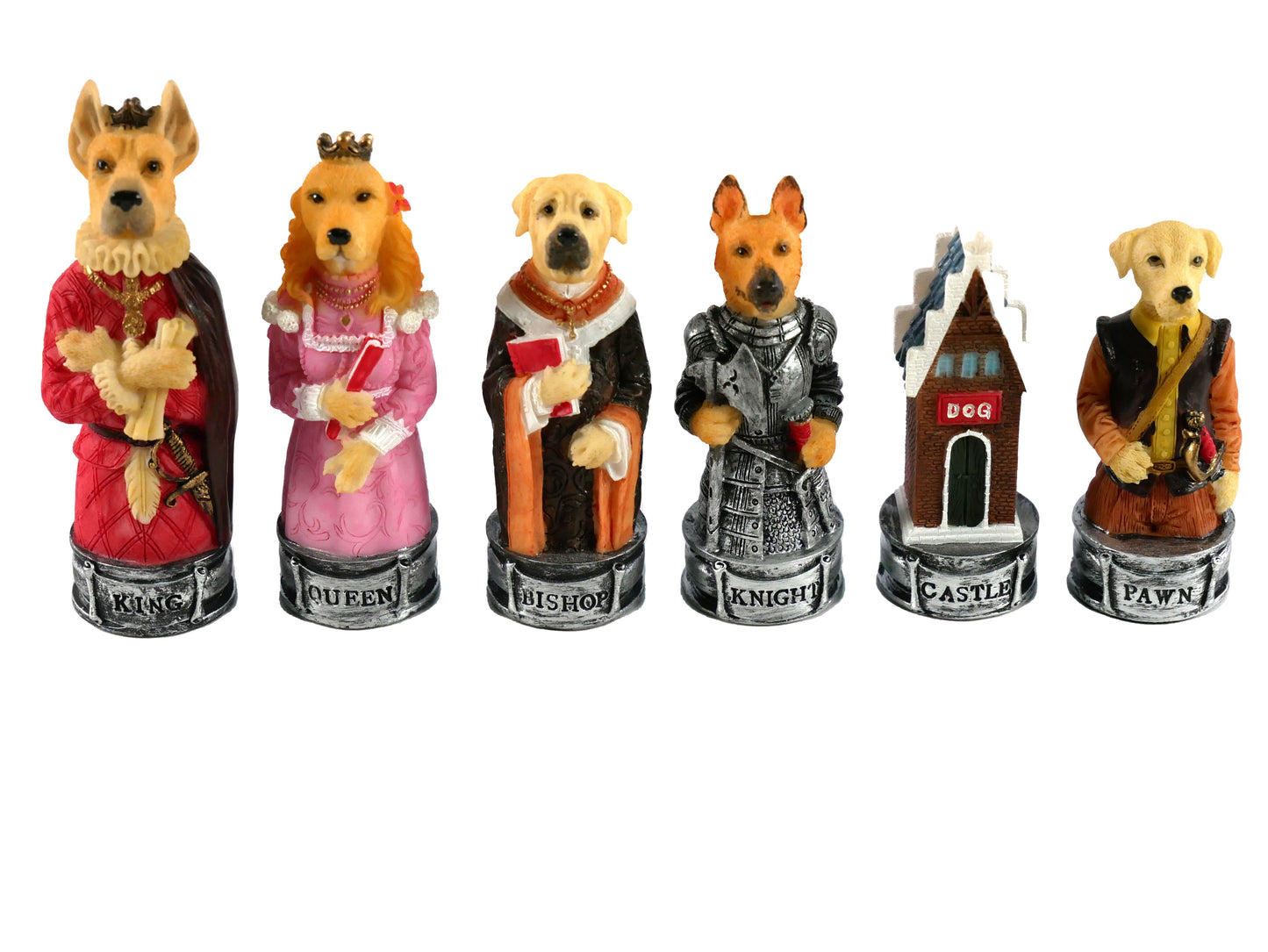 Chess Pieces: Cats vs. Dogs Chessmen - 3.25" King