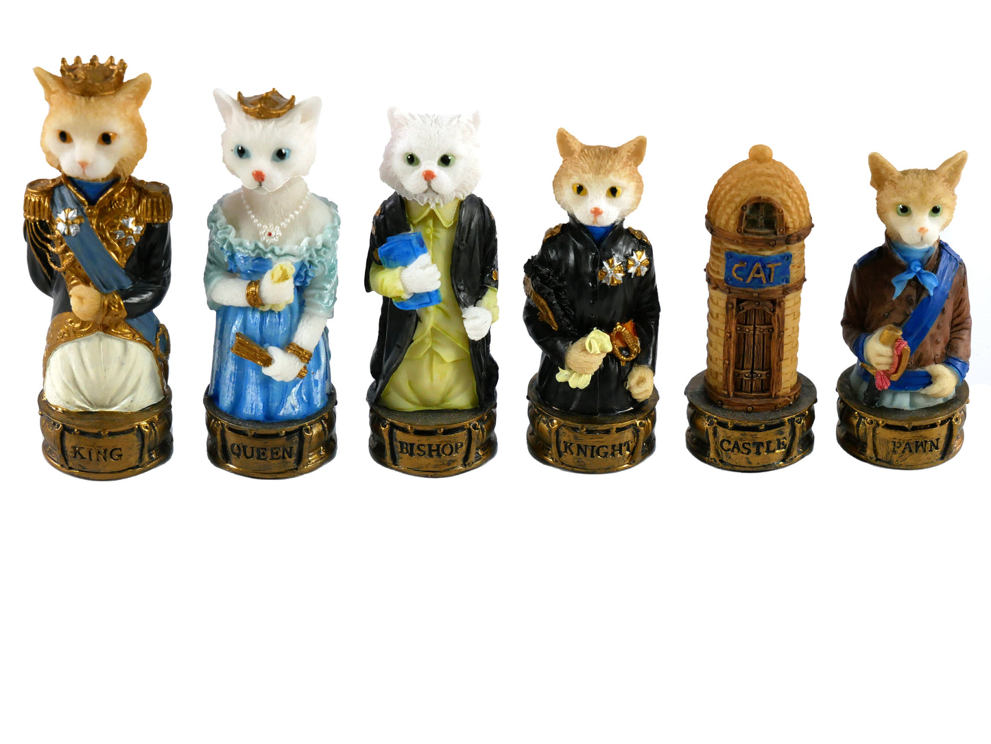 Chess Pieces: Cats vs. Dogs Chessmen - 3.25" King