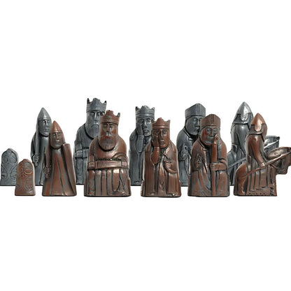 Chess Pieces: Silver & Copper Finish Isle of Lewis Chessmen - 3.5" King